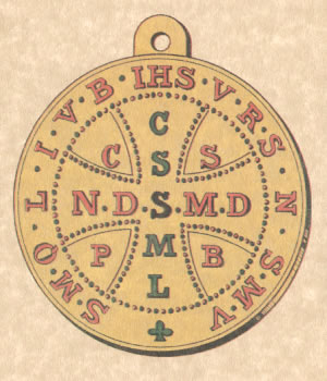 Médaille de St Benoît recto