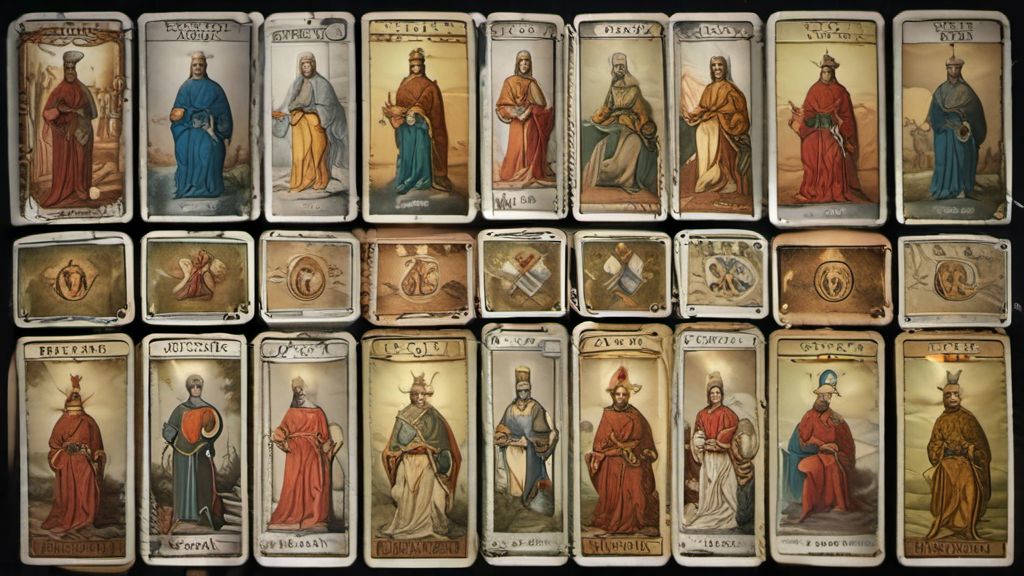 Cartes mineures du Tarot disposées en éventail