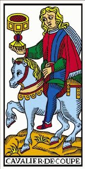 cavalier de coupe du tarot de marseille