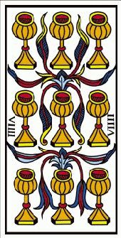 neuf de coupe du tarot de marseille