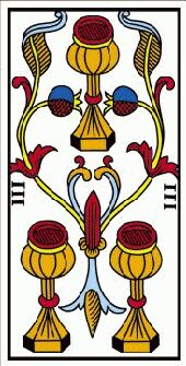 trois de coupe du tarot de marseille