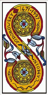 le deux de denier du tarot de marseille