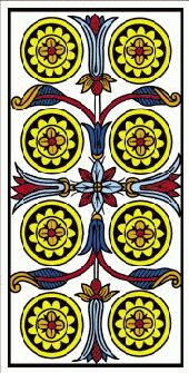 huit de denier du tarot de marseille