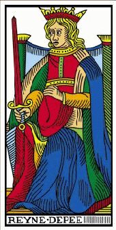 reine d'épée du tarot de marseille