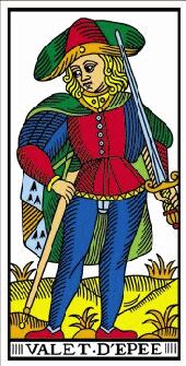 valet d'épée du tarot de marseille